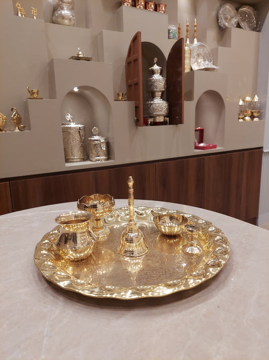 Brass Pooja Set