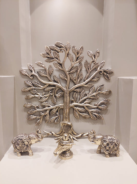 Brass Antique Kalpavriksha Set of 4 pcs