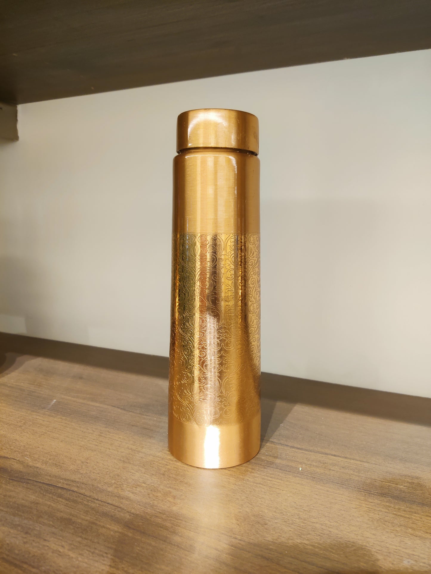 Copper Water Bottle 950ml - Carving Tower