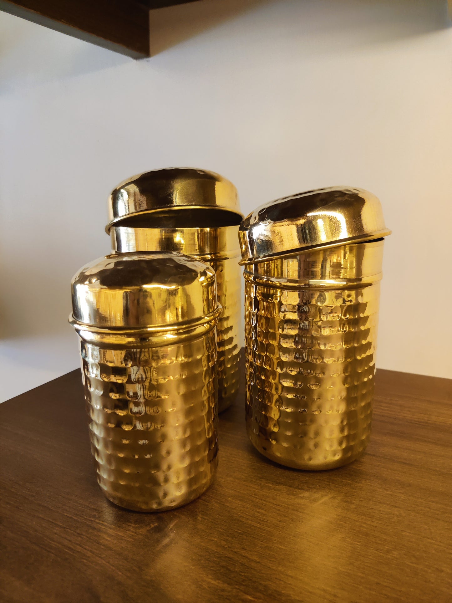 Brass Tea/Coffee/Sugar Jars set