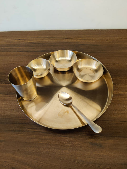 Bronze Thali Set of 6 Pc