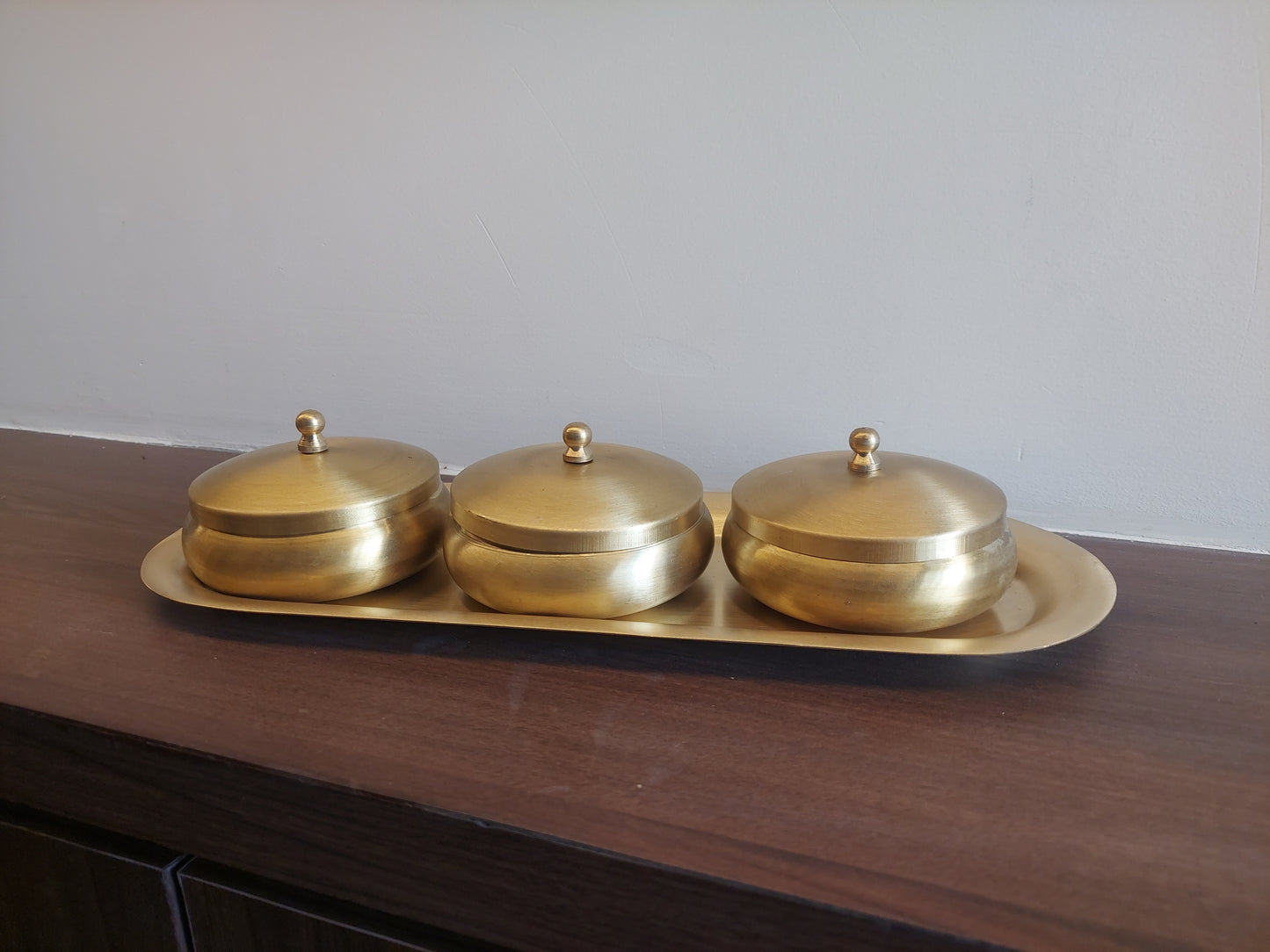 Brass Nut Bowl Set For Gifting