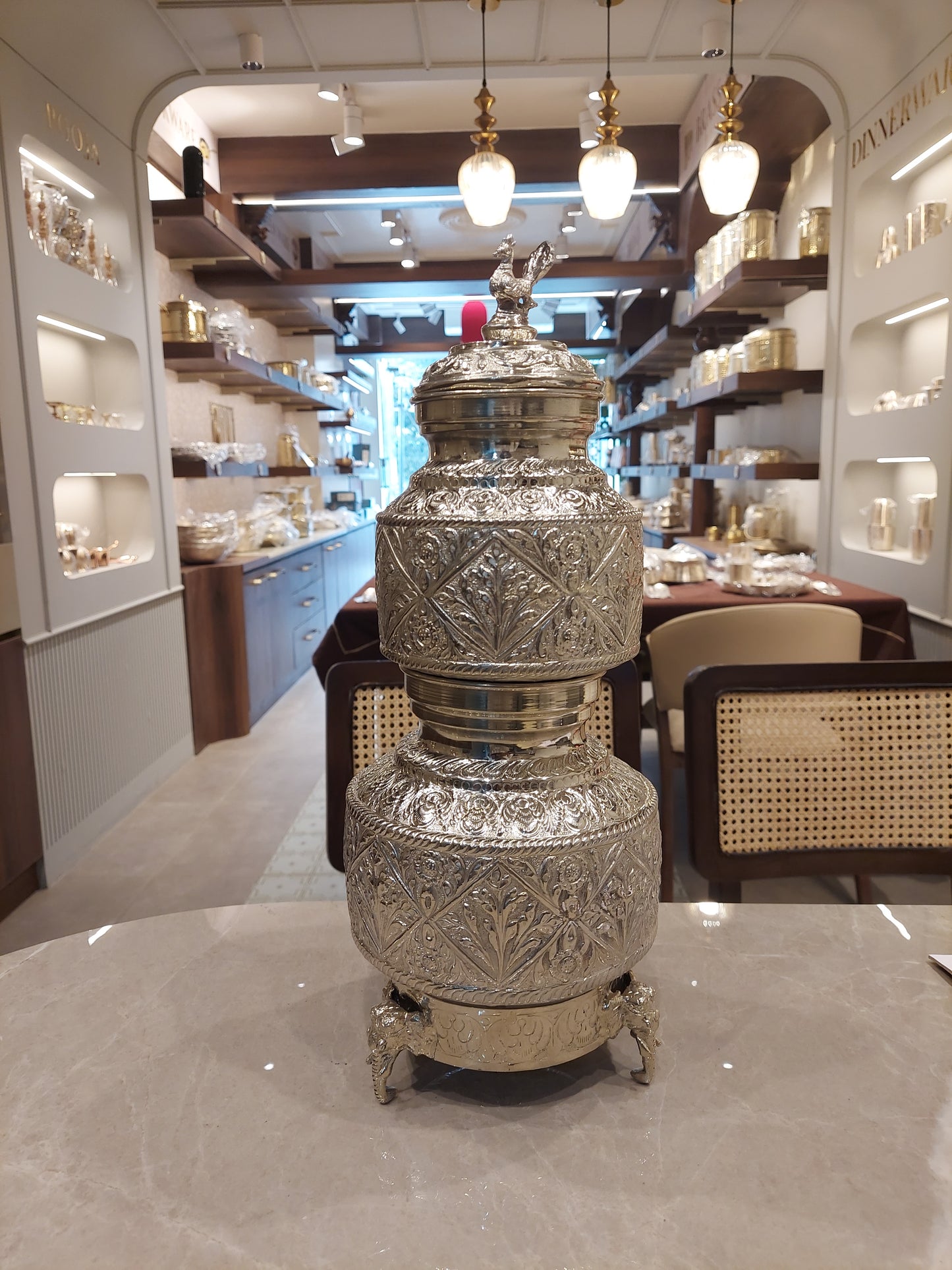 German Silver Matka Set