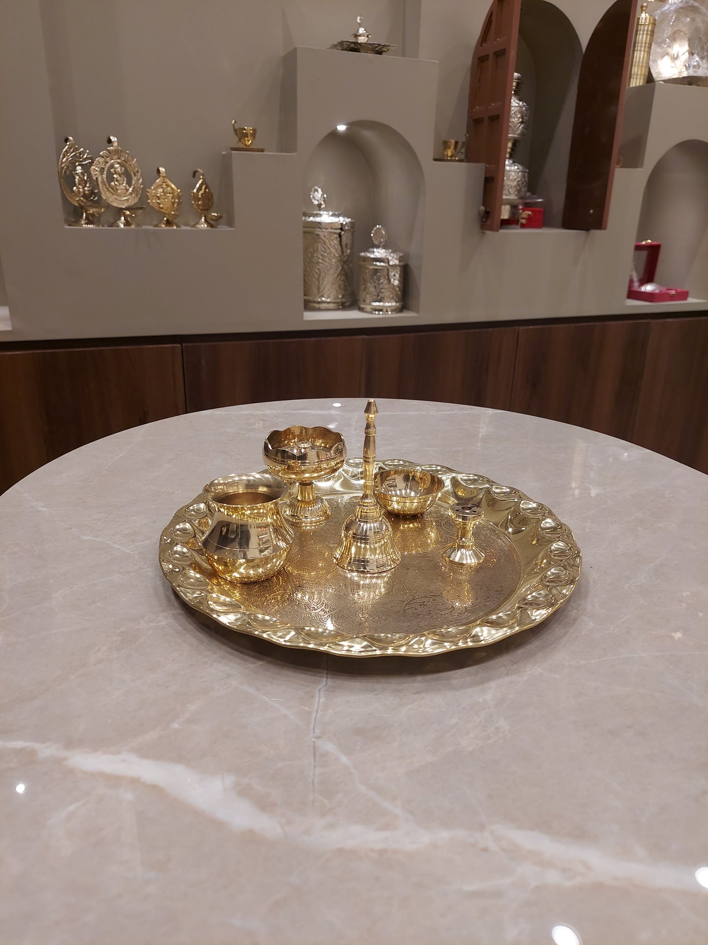 Brass Pooja Set