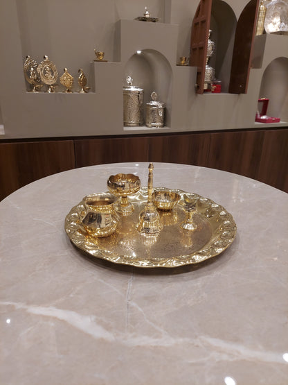 Brass Pooja Set