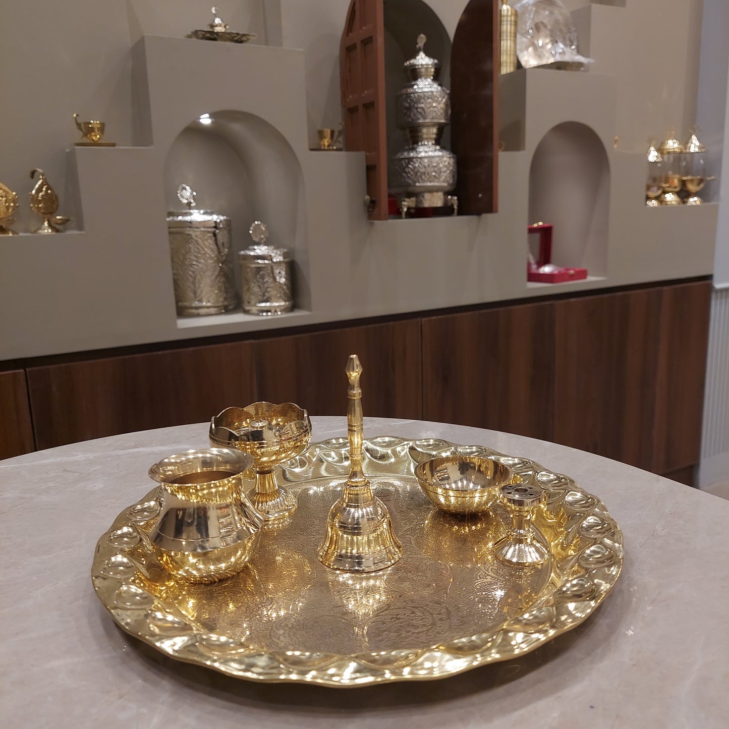 Brass Pooja Set