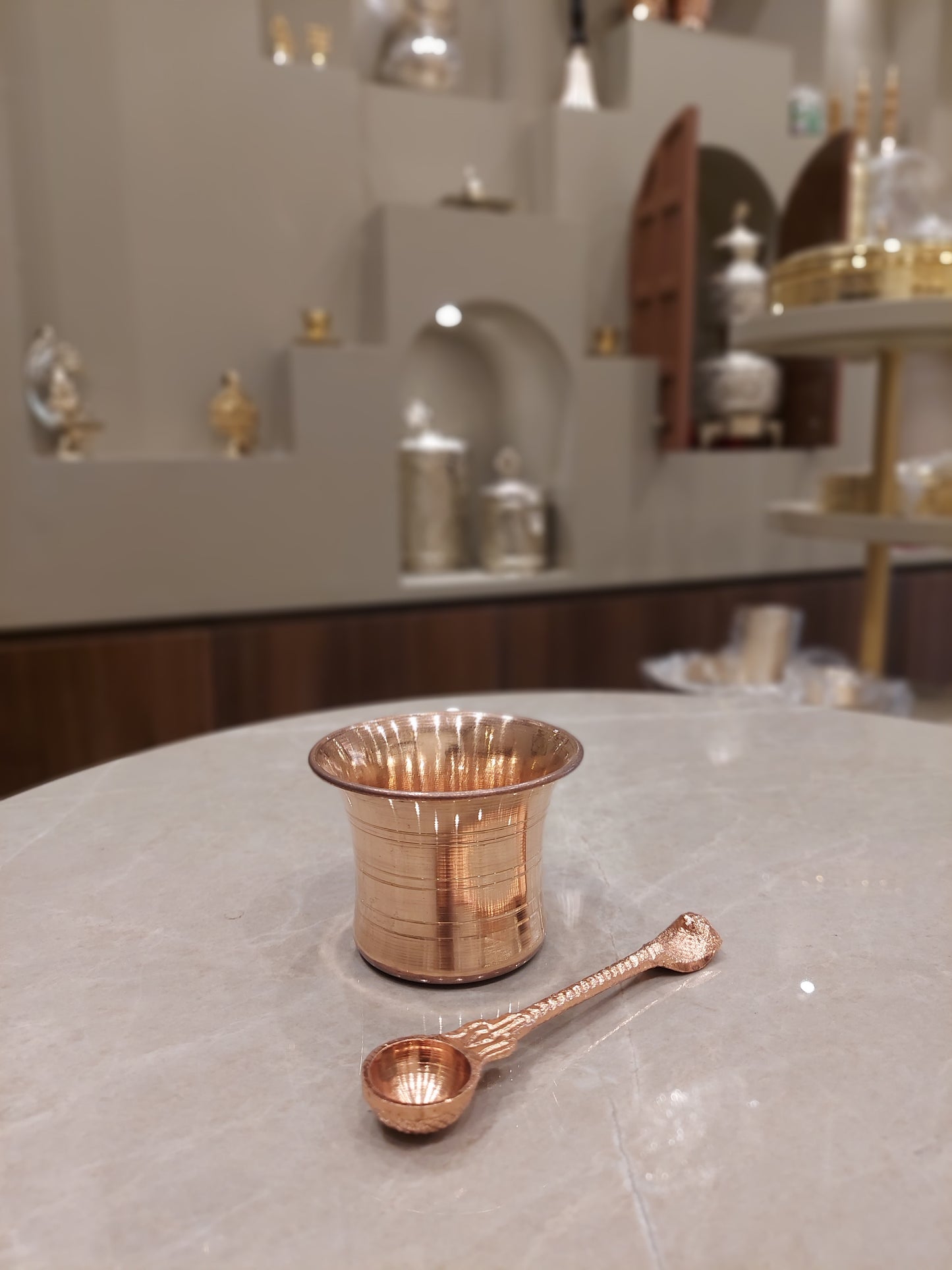 Copper Panch patra set for pooja