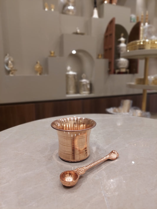 Copper Panch patra set for pooja