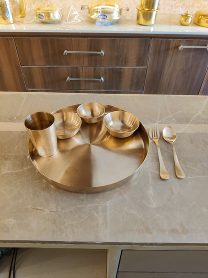Bronze/Kansa Thali Set of 7 pcs