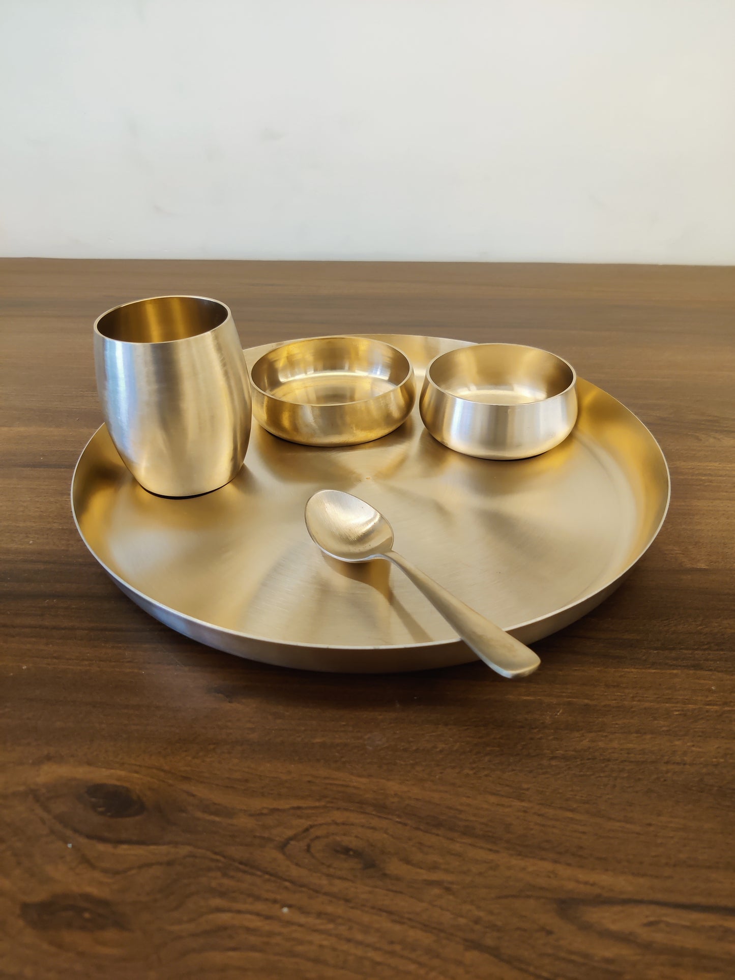 Bronze/Kansa Plate Dinner set of 5 - Tangora
