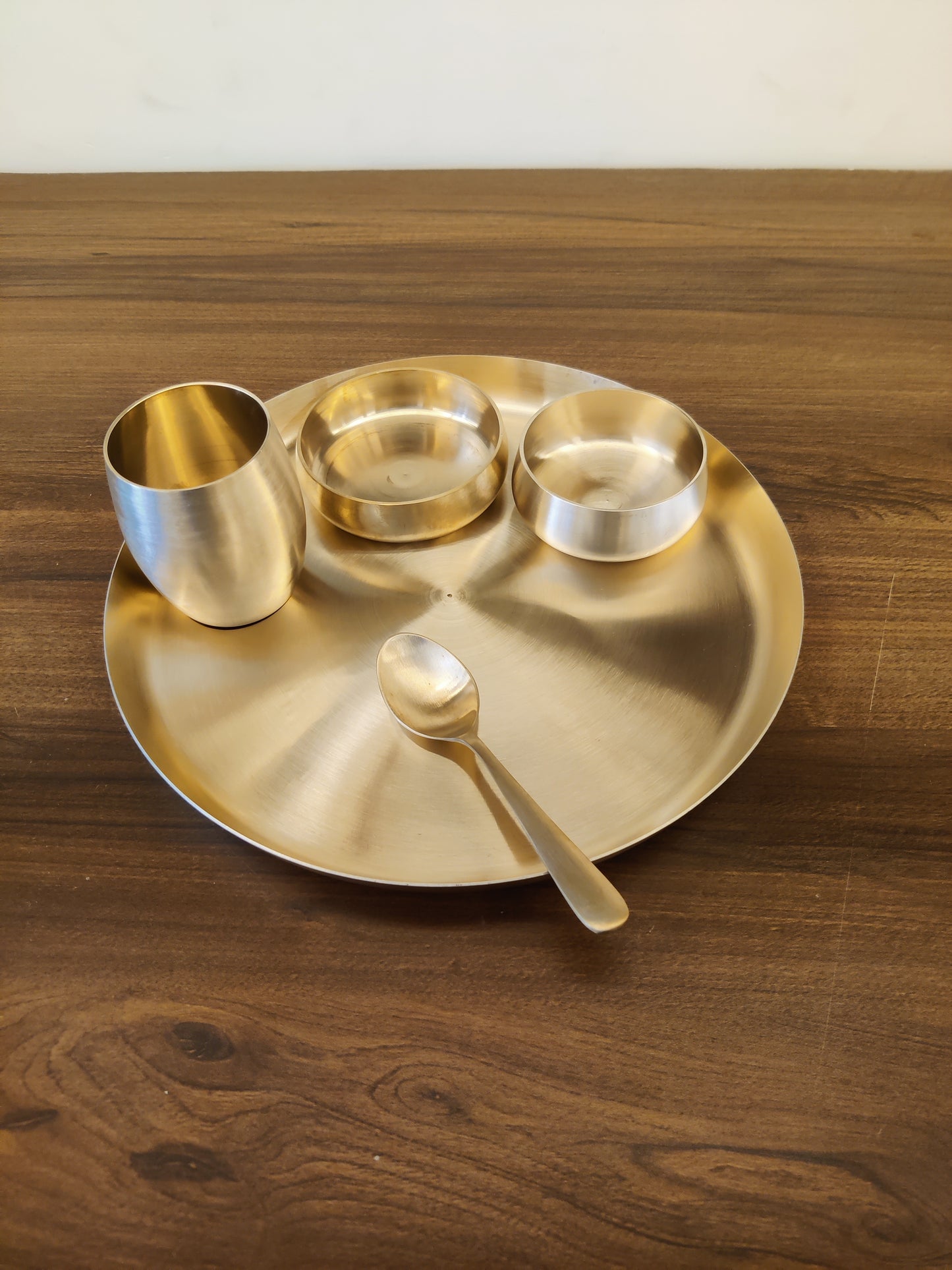 Bronze/Kansa Plate Dinner set of 5 - Tangora