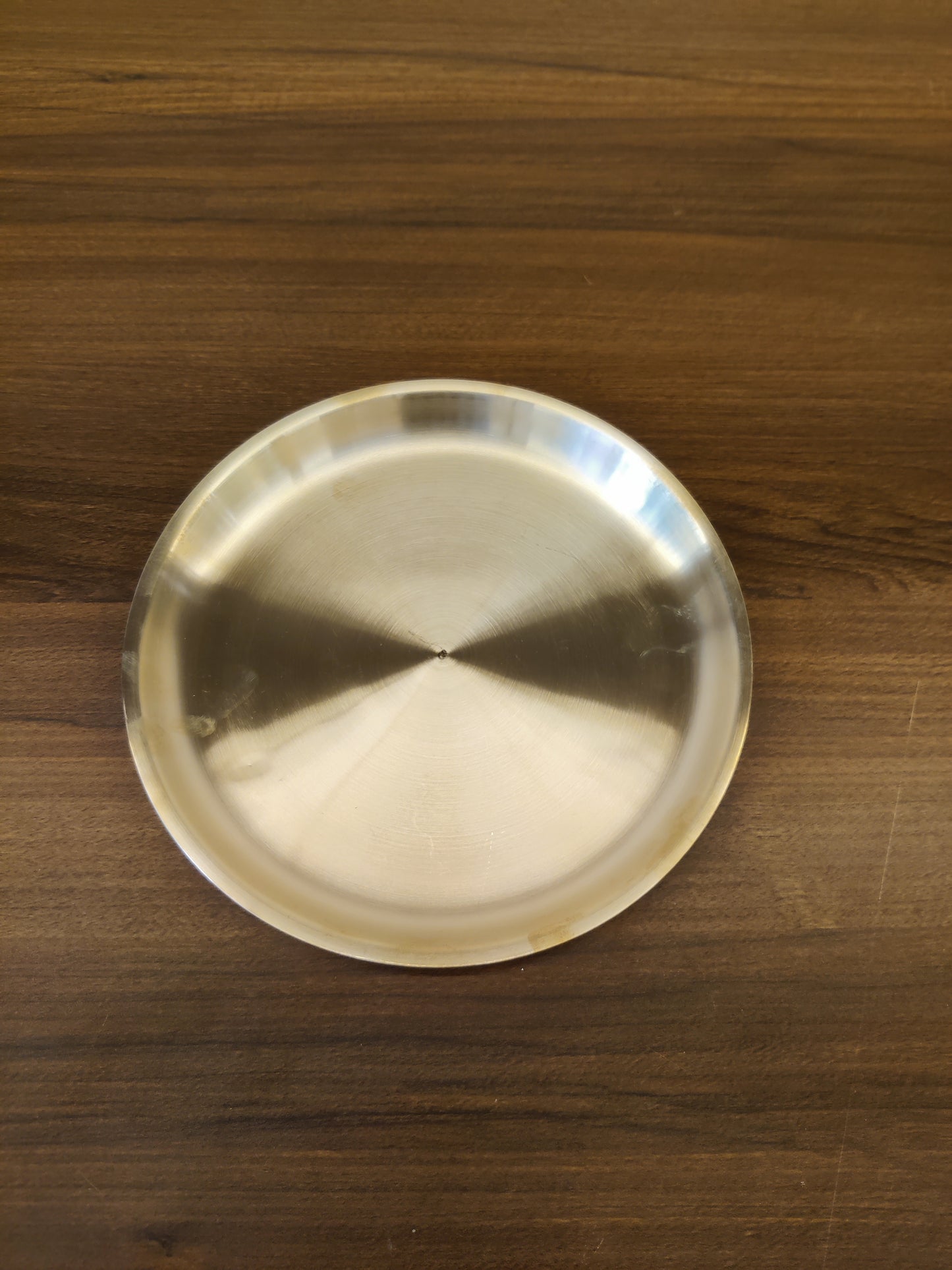 Bronze/Kansa Thali Plate - Side Edged 8inch