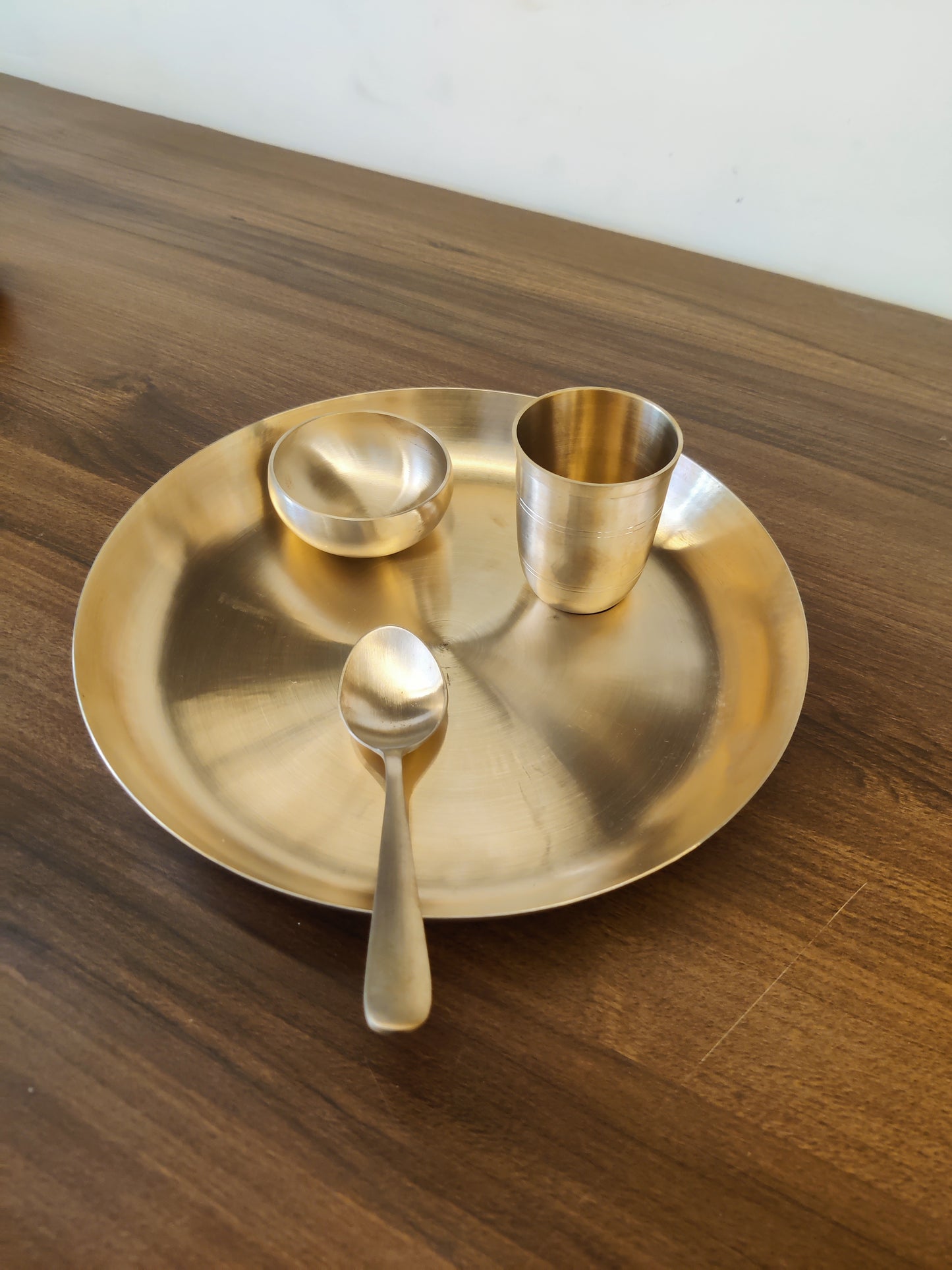 Bronze/Kansa Plate set for Kids - Curvy