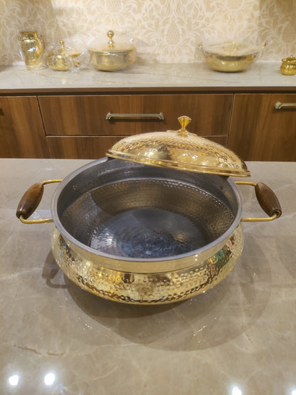 Brass Lagan with wooden handle