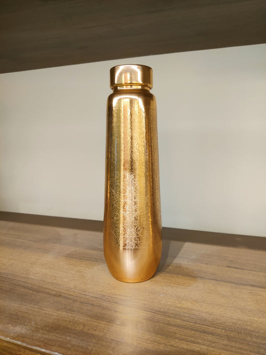 Copper Water Bottle 950ml - Carving Penguine