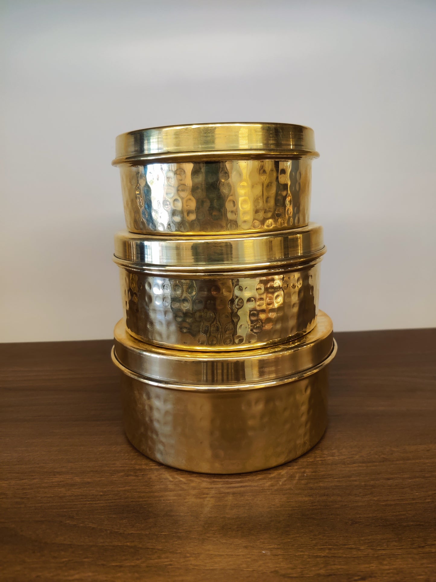 Brass Laddu Box Set of 3