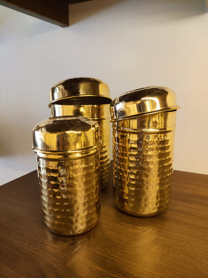 Brass Tea/Coffee/Sugar Jars set
