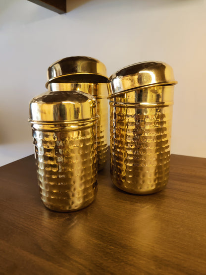 Brass Tea/Coffee/Sugar Jars set