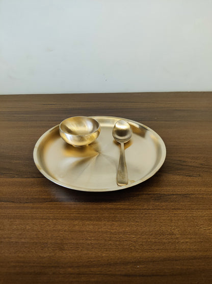 Bronze/Kansa Side Edge Plate Set of 3
