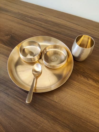 Bronze/Kansa Dinner set for Kids - Tangora