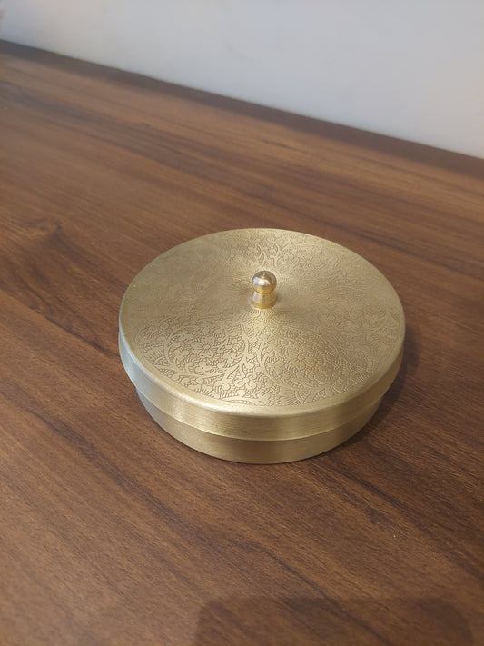 Brass pooja box small