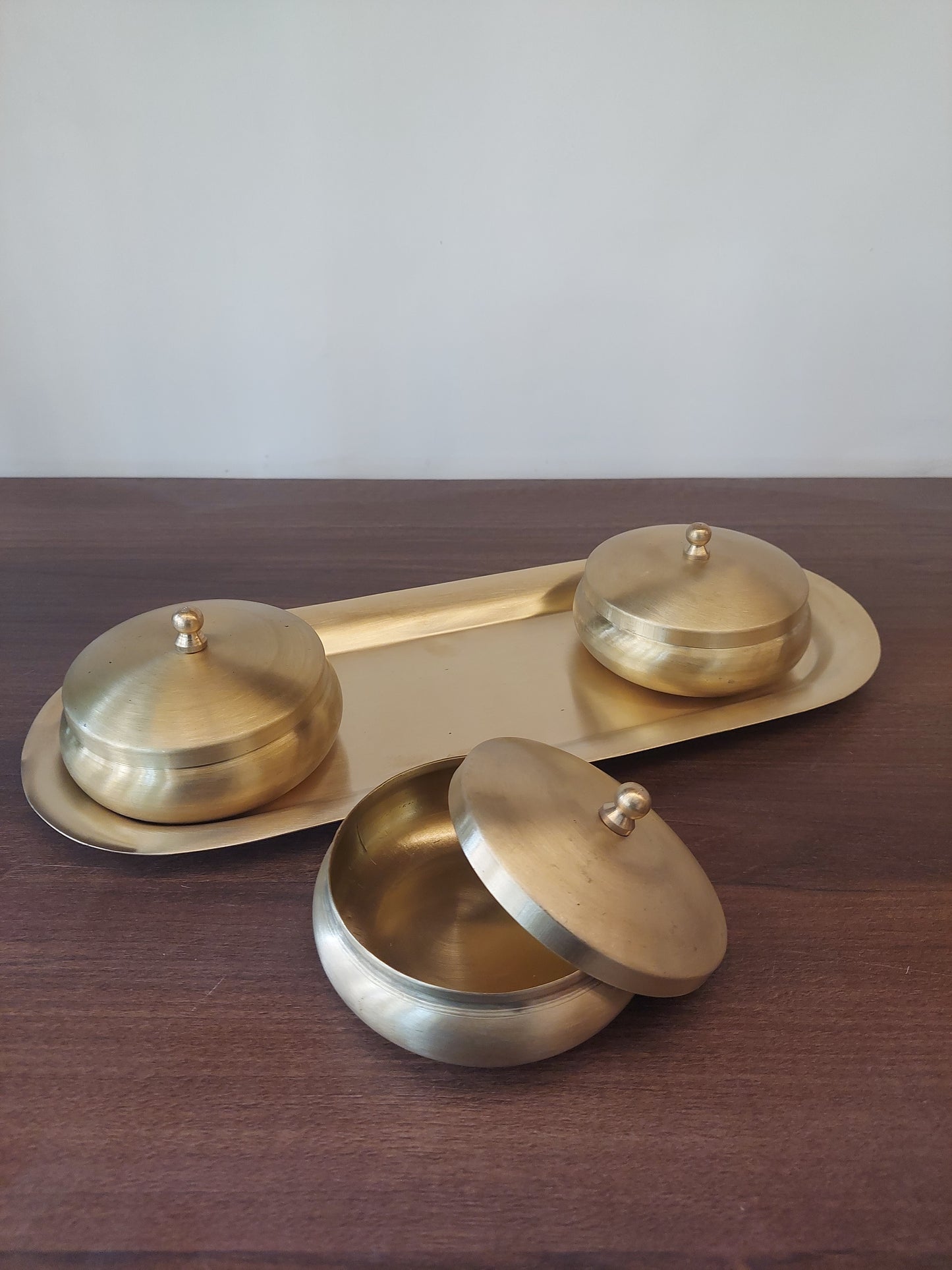 Brass Nut Bowl Set For Gifting