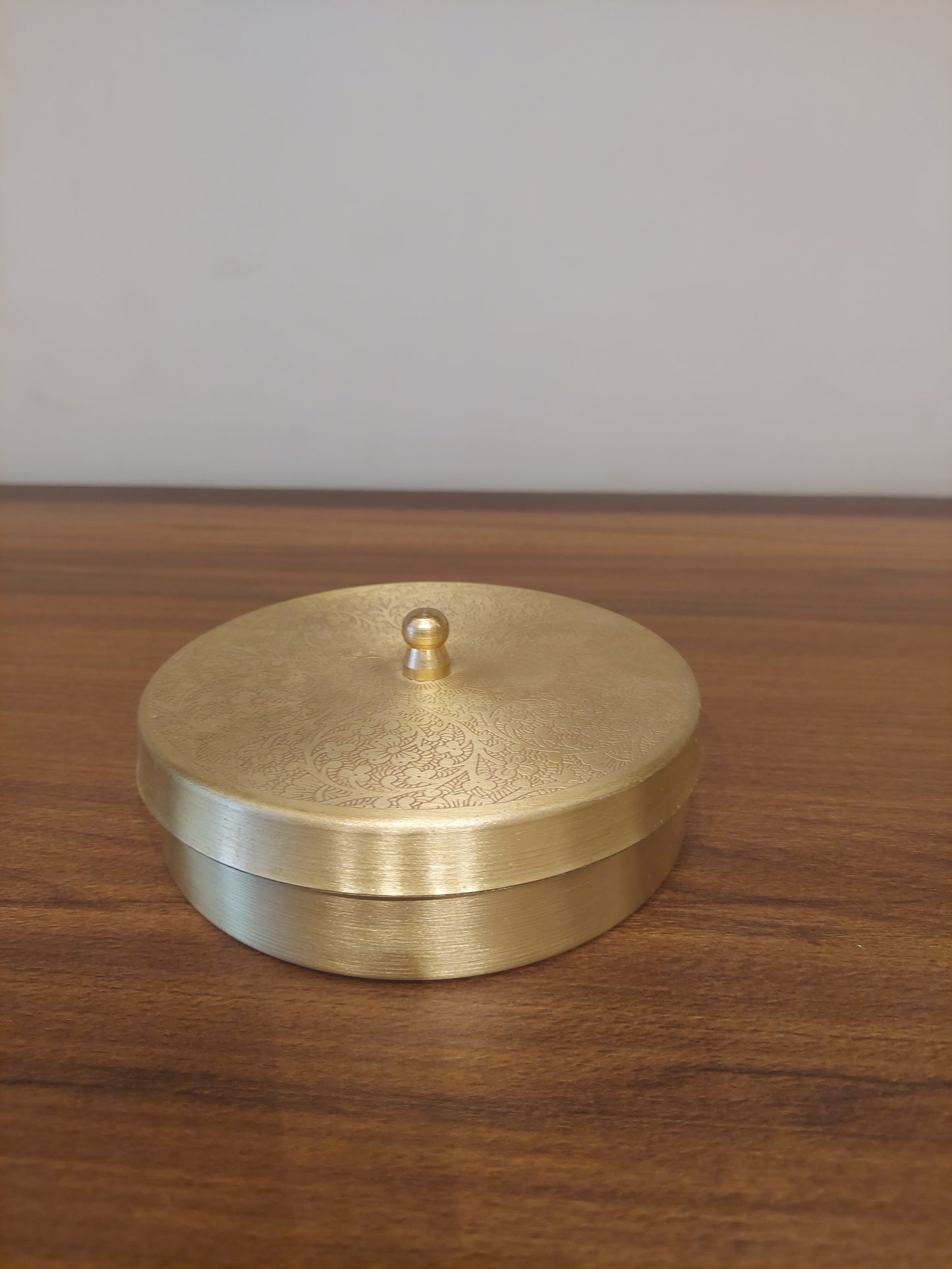Brass pooja box small